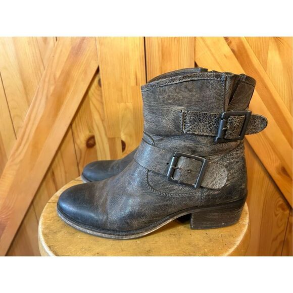 SEYCHELLES Women's "Weekenders" Grey Leather Ankle Boots Size 8 - Picture 3 of 8